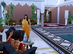 Hindi Version - Girl-girl aunty Manju strap-on fuck Lakshmi - Wickedwhims