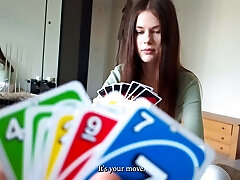 My StepSIS come to me without underpants and lost her purity in UNO...