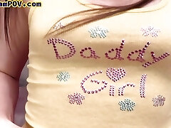 POV stepdaughter teen plumbed by kinky perv stepdaddy