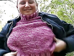 Sexy German BBW gets her arsehole sprayed with cum in Point Of View