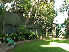 Faux boobs lesbian cheerleaders end up having a sizzling threesome with their tongues twirling around