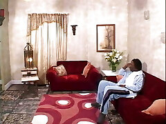 Black stud bangs hot black skank's fur covered twat then gives her facial