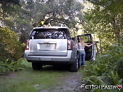Harshly fucked teen submits to rangers rock hard cock