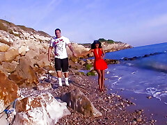 She has just turned Barely Legal and Indiana Fox with her shaved vagina is waiting to be nailed by the big cock on a beach