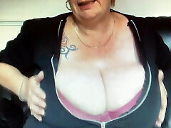 Phat saggy boobed mature