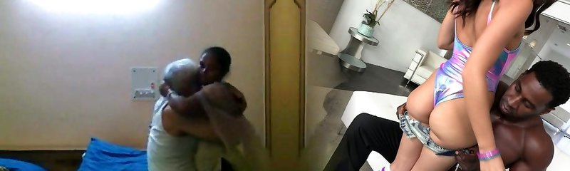 Nasty housekeeper teen fucks old owner in her first work day