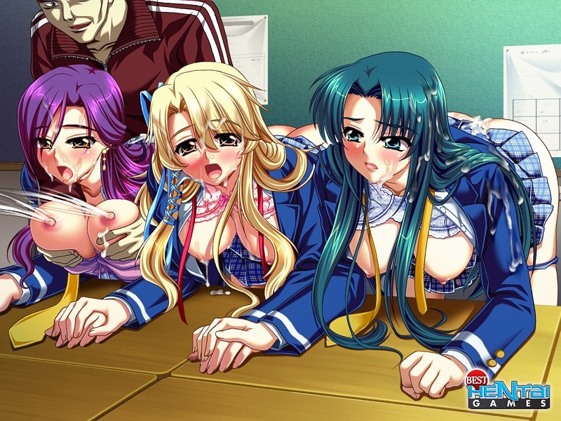 Wild group sex with hot hentai sluts in porn game