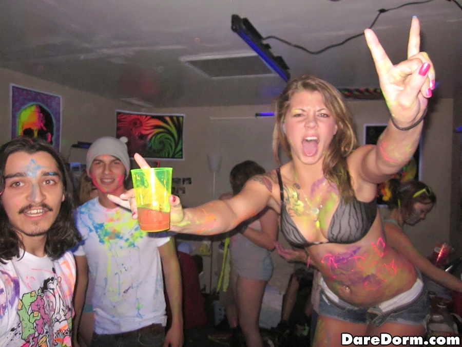 College Rave Party Porn - Hot college teenies fuck around and masterbate in this real ...