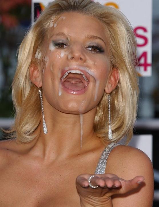 Jessica Simpson has a very nice tits... but guys always cum ...