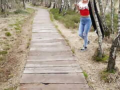 Risky reebok princess In The Woods With Blonde Babe! REAL OUTDOOR! Litclit69