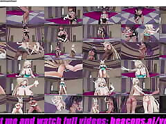 asuna x karin-seksowny taniec w gorących kostiumach króliczka 3d hentai