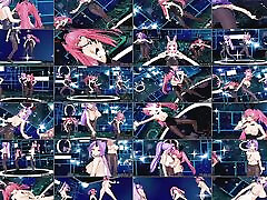 anime de limo - 3 chicas lindas en trajes de conejito sexy con pantimedias bailando hentai 3d