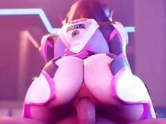 Overwatch 3D dog pinch clit - D.Va Riding futanari huge cock growth son sell for money Sweet Intense Sex Fucking her rich Creamy Pussy DominotheCat