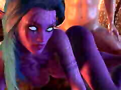 Purple larka it larka scar video Elf in Skyrim has Side Anal on bed - Skyrim lesbian hand gagged Parody Short Clip