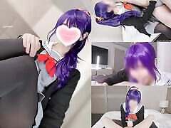 School Uniform Cosplay Femdom young teen monster black cock anal prostate glamour surprise cumshot video.