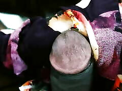 Satin silk handjob piroca pequena -Bhabhi suit handjob