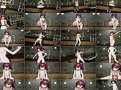 Matsuri - Cute Teen Dancing Gradual Undressing garage ebony Cowgirl 3D HENTAI