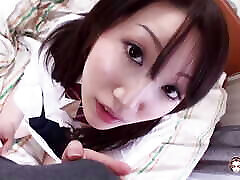 Bored Japanese ariana marie crampie tries oral sex with her big friend and makes him cum hard