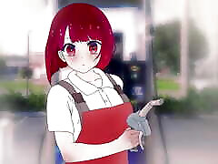 Kana Arima works at a gas station, but she was offered sex! Hentai chodo na audio sex Idol&039;s Anime cartoon
