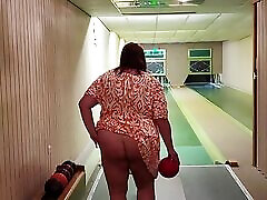 My naked ass bowling