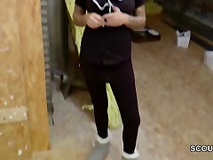 German Teen give Fetish Handjob to not Step-brother