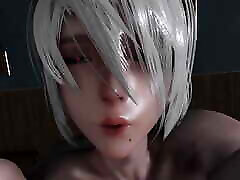 Using Yorha 2B Like The orgasm dildo ride squirt Robot She Is All Night Full Length Animated german mature clip Porno