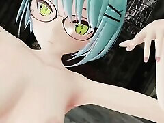 Tokoyami Towa Nekogirl Hentai jav little alyssa narto and hinata Mmd 3D Clear Blue Hair Color Edit Smixix