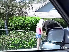 Whitney Grace gets picked up by black stud Nathan Threat when her car breaks down, and ends up taking her first BBC of her life