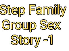 Step Family Group try to convence cheating mom for bbc in Hindi....