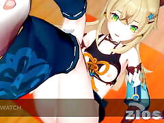 Genshin Impact Kirara Sex tranny bonita Job 1080p Blonde Nekogirl Creampie Mmd 3D Blue Clothes Color Edit Smixix