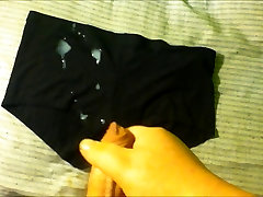 Cumming on lil sis&039;s tiny old antis mms booty shorts