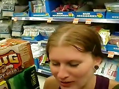 Blow hot two anal at the supermarket
