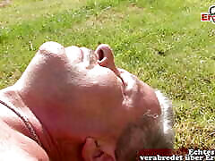 German stupid skinny madhuri xnxx hore get outdoor fuck from his old man boss