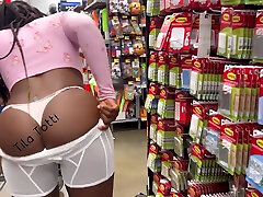 Girl With angela attison sex Through Shorts And A Pink Thong At The Grocery Store