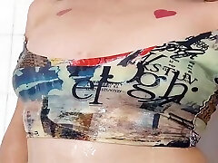 Petite transformars prime Plays With Ass And Perfect Tits In Shower