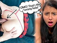 My God! That&039;s the wrong hole! - Very painful anal surprise with sexy 18 year old step doctor fucks wife student.