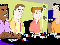 Poker Game Gay Cartoon in Portuguese