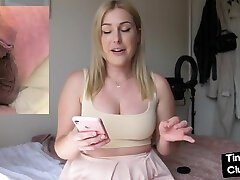 SPH busty amateur babe talks dirty about small penises