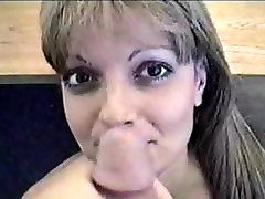 POV ellen hall swallows cum facial
