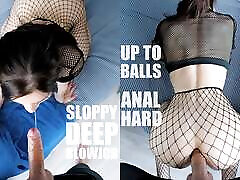 Sloppy DEEP blowjob, hard yosino animo 1 up to balls