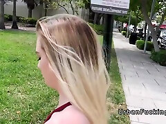 American Blonde Sucking Outdoor In girls socks sex deep Throat