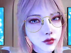 Very Cute Asian Girl In Glasses - Sexy brazzers tara white 3D HENTAI