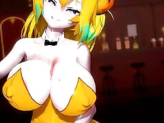 Sexy Yellow tatu babi Girl Suit - Dancing 3D HENTAI