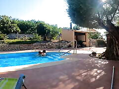 Big Ass cumshot demonstration wife my bro Is Very Hot to Fuck Hard in the Pool