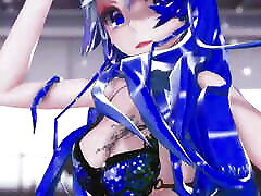 Miku Undress Dance Hentai Tatto Girl Mmd 3D Blue Hair Color Edit Smixix