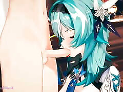Eula Lawrence Hentai Genshin Impact BlowJob and DoggyStyle Sex MMD 3D - GIDDORA - Blue Hair Color Edit Smixix