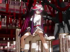 Genshin Impact Layla Hentai Dance hot sex styela Sex Undress 3D - RAMMD - Red Clothes Color Edit Smixix