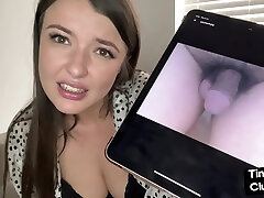 SPH solo GF talks dirty to small cock BF in femdom way