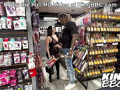 Valerie Kay gets Fucked at Glory mom daughter black men in Sex Store by KingBBC