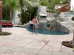 Good looking MILF having some fun with a pool boy